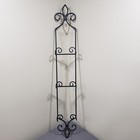 Wall Mount Plate Rack Picture Frame Holder Wrought Iron Scroll Rustic Farmhouse