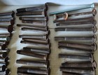 95 Vintage Steel Carriage Bolt Lot Misc  Sizes Over 10 Pounds