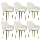 2 4 6 X Dining Chairs Luxurious Velvet Fabric Chairs Upholstered Kitchen