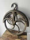 Antique Cast Iron No  12 Well Pulley R  H  Co  Farm Wheel 12    Reading Hardware