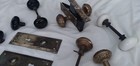 Lot Of Porcelain Brass Victorian Type Door Knobs  Hardware Antique  Vintage