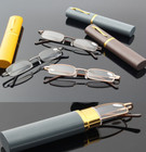 4 Pairs Reading Glasses Thin Reader Glasses Unsex Tube Hard Case Color May Vary 