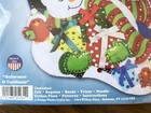 Vintage Design Works Crafts Felt Christmas Snowman Stocking Kit 18  Long  5231