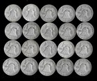 Franklin Half Dollar Roll  20 Coins   90  Silver  1949-58  Lot C14