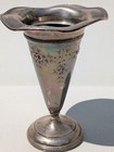 Antique Art Nouveau Trumpet Shaped Sterling Silver Vase Hallmarked