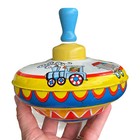 Vintage Ohio Art Tintoy Spinning Top Lithograph Circus Usa Metal Mcm Nursery 