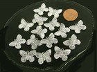 10 Butterfly Charms Antique Silver Pewter Bug Insect Pendant 14x18mm