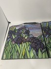 Tiffany Style Stained Glass Window Panel Garden Flower 14  X 14    Set Of 2