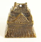   Ea  1900 s Small Japanese Bronze Bell Pagoda Shape  Marked