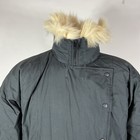 Vtg 90s Obermeyer Dynasty Black Fur Lined Hooded Bomber Winter Zip Jacket Size 8