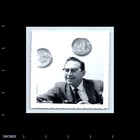 Old Vintage Square Photo Solo Man With Glasses Smiling Antique Snapshot