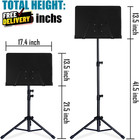 Sheet Music Stand  Full Metal With Carrying Bag Phone Holder Sheet Music       