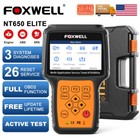 Foxwell Nt650 Elite Obd2 Scanner Car Diagnostic Abs Epb Srs Tpms Dpf Oil Reset