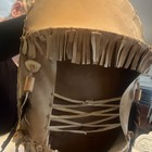 Native American Style Leather Baby Carrier W  Fringe  Feathers  Beads  Medicine 