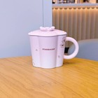 New 2024 China Starbucks Spring Pink 12oz 3d Sakura Lid Ceramic Mug