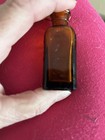 Antique Amber Poison Tinct Iodine Bottle 4 5    Skull   Crossbones  Early 1900s