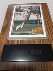 Vintage Nfl Sf 49ers Wide Receiver Star Jerry Rice Team Mvp Plaque-upper Deck 91