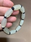 Excellent Rare Chinese Old Jade Hand Carved  cicada  Beads Bracelet