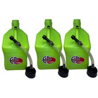 5 5 Gallon Kp Cans Square Racing Jug Utility Can W  15in Clear Hose  3 Pack