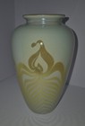 Donald Carlson Iridescent Art Glass Pulled Feather Art Glass Vase 1624