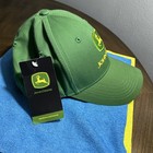 Vintage John Deere Lp17596 Green And Yellow Baseball Cap Jd Logo New W Tags         