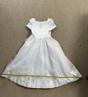 Girls Romantic Bridals Beaded Satin Bridesmaid 1st Communion Dress Size 10