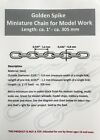 Golden Spike Hobbies Ho Scale Steel Chain - 12  30 Links Per Inch - Dark Metal