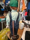 John Deere Male   Female Collectible 15 5    Tall Porcelain Dolls--tractor Bibs