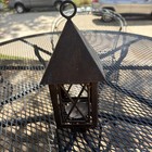 Vintage Rustic Farmhouse Metal Lantern Light Candle Holder