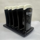 Guinness Draught Ceramic Pint Toast Rack 4 Slot Beer Barware Man Cave Rare
