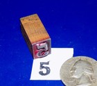 Number  5  Vintage Wood   Metal Letterpress Printers Block
