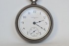 Large Antique Elgin Gilt Sterling Silver 15 Jewels Pocket Watch Keystone Case