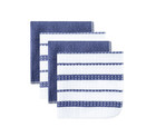  3 Pack  Mainstays Cotton Waffle Dishcloth  Blue   White Striped  4 Piece 