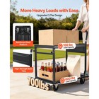 Uimoso Foldable Push Cart Dolly 700 Lbs 2-tier Heavy Duty Platform Hand Truck