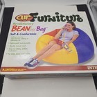 Intex Air Furniture Beanless Bag Inflatable Chair Vtg 1999 Blue Red Yellow Nos