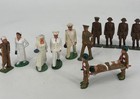 Vintage Barclay Lead Soldiers Nurses Stretcher Bearers Lot Of 13 Figures