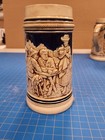 Vintage German Beer Stein Mug Relief Decor 526 Wm Germany 6 75  Tall