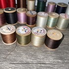 Lot Of 28 Assorted Wooden Wood Thread Spools Mixed Lot
