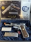 Tokyo Marui 1911 Nickel Finish Airsoft Gas Blowback  Pistol