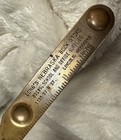 Vintage Brass Advertising Letter Opener Ruler Long   s Nebraska Book Store Mcm