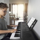 61key Lighted Piano Semi-weighted Keyboards Digital Electric Organ With Stand
