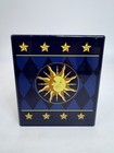 Vtg 90s Usa Sun Moon   Star Print Blue Celestial Kleenex Tissue Box Cover Holder
