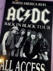 Ac dc  Commemorative 1980-81 Back In Black Tour All Access Pass   Lanyard