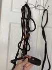 Complete Rolled Leather English Bridle With Bit And Reins Brown Leather Full