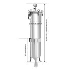 2  Npt Bag Filter Housing 150 Psi 304 Stainless Steel In out  2 Bag With Meshus