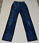 Vintage Girls Jeans Luv It W24 L31 70s Blue Red Stitch Beaded Pocket Stars