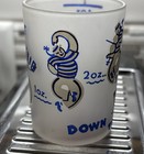 Hazel Atlas Vintage Frosted Shot Glass Shot Glass -down The Hatch -sailors - 4oz