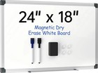 24  X 18  Magnetic Whiteboard For Wall Dry Erase Board With Silver Frame Hanging