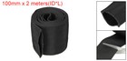 4  Flat Dia 6 5ft Nylon Protective Hose Sleeve Cable Cover Protection Black