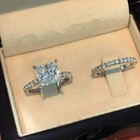 Cz Ring Women Elegant Silver Wedding Engagement Fashion Jewelry